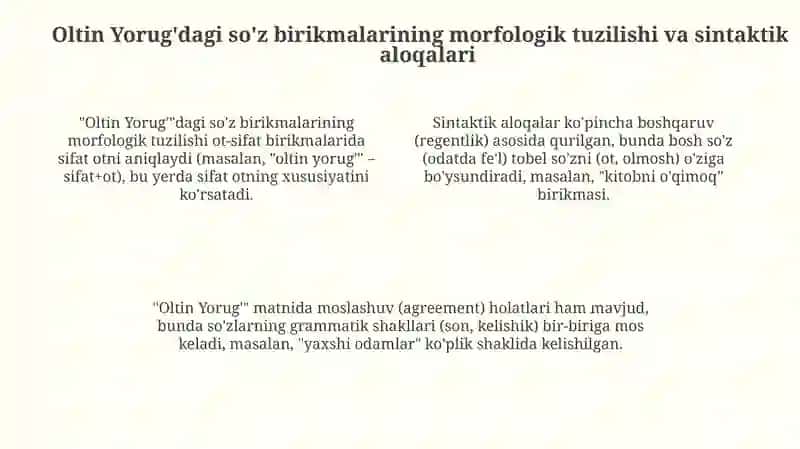 "Oltun yoruq"dagi soʻz birikmalari 4