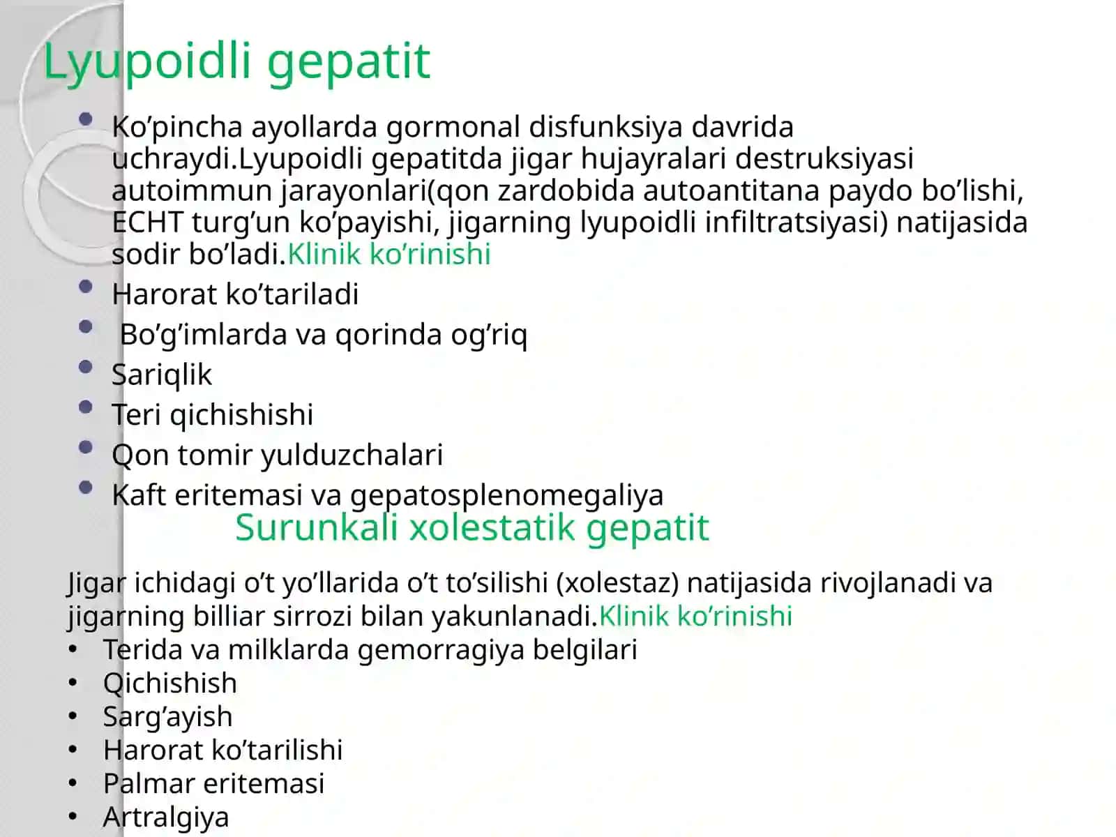 Jigar parenhimasi shikastlanish sindromi 4