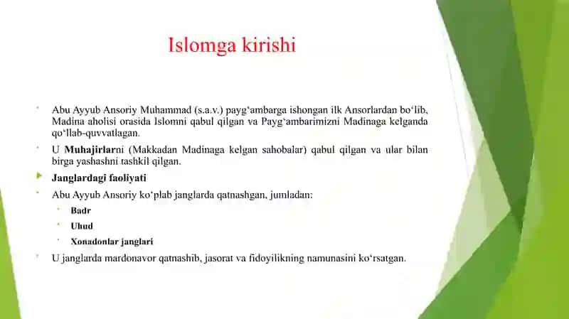 ABU AYYUB ANSORIY HAQLARIDA 4
