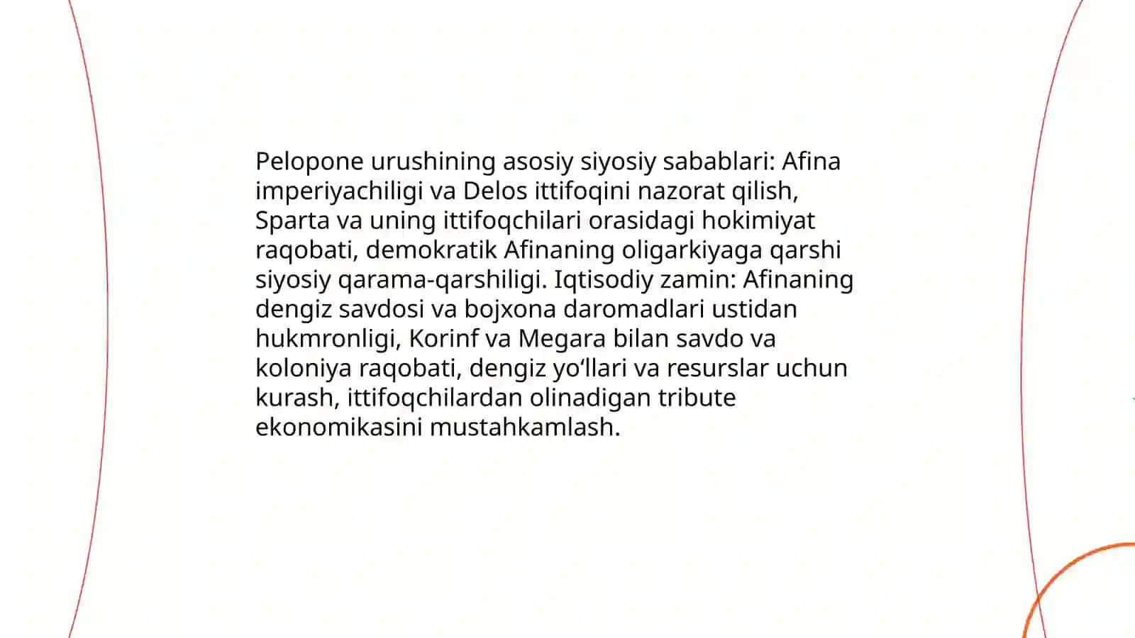 Pelapone urushi, uning sabablari,natijalari 4