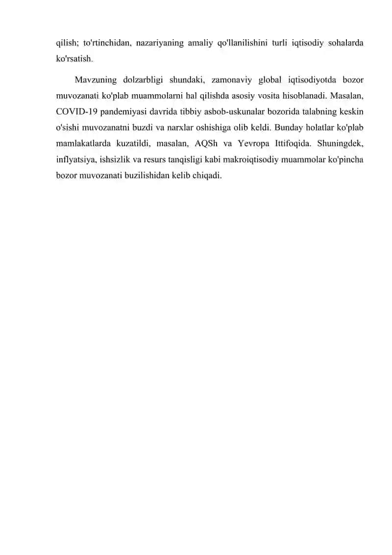 Bozorda talab va taklif muvozanati 4