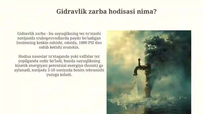 Gidravlik zarba hodisasi 4