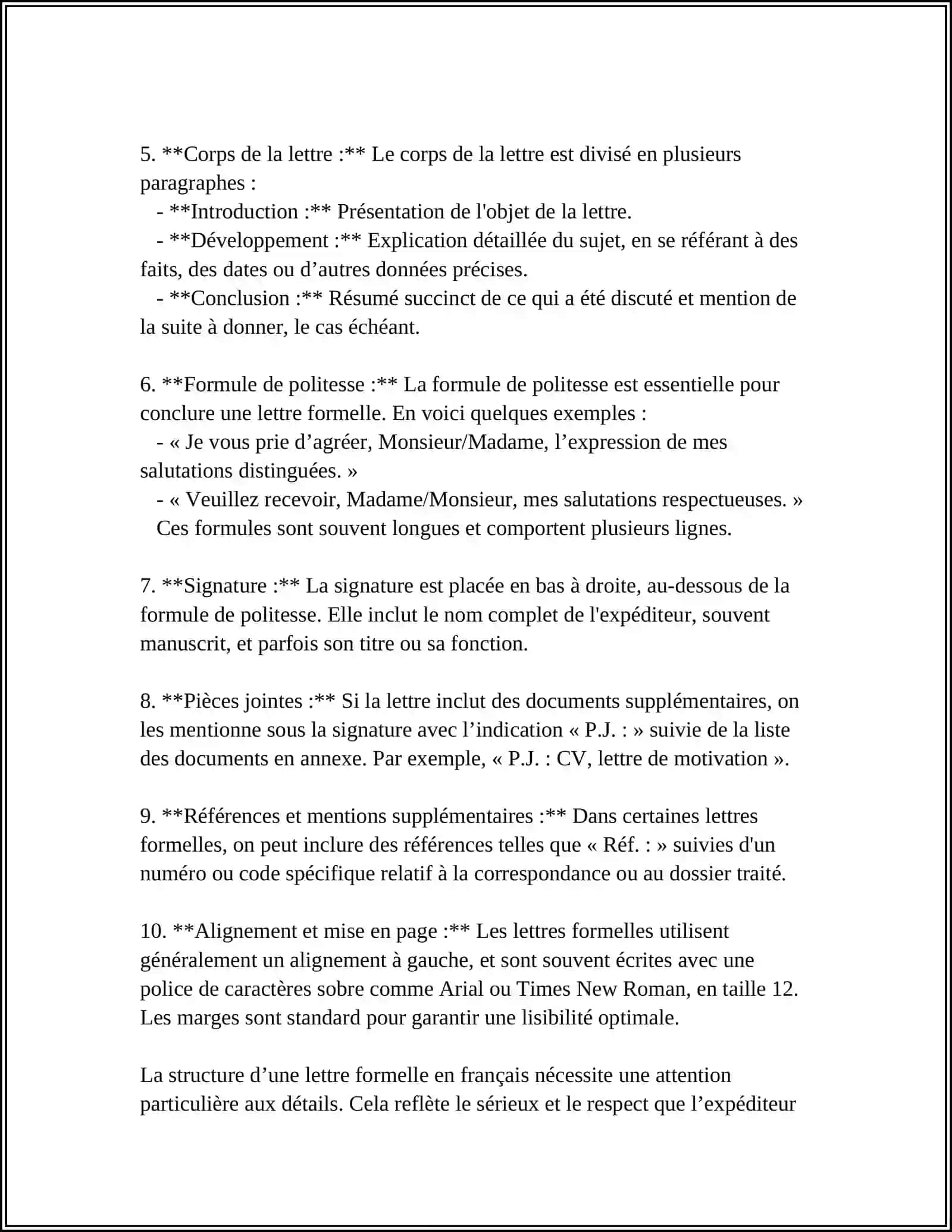 TEXTES FORMELS, INFORMELS ET SPÉCIALS 4