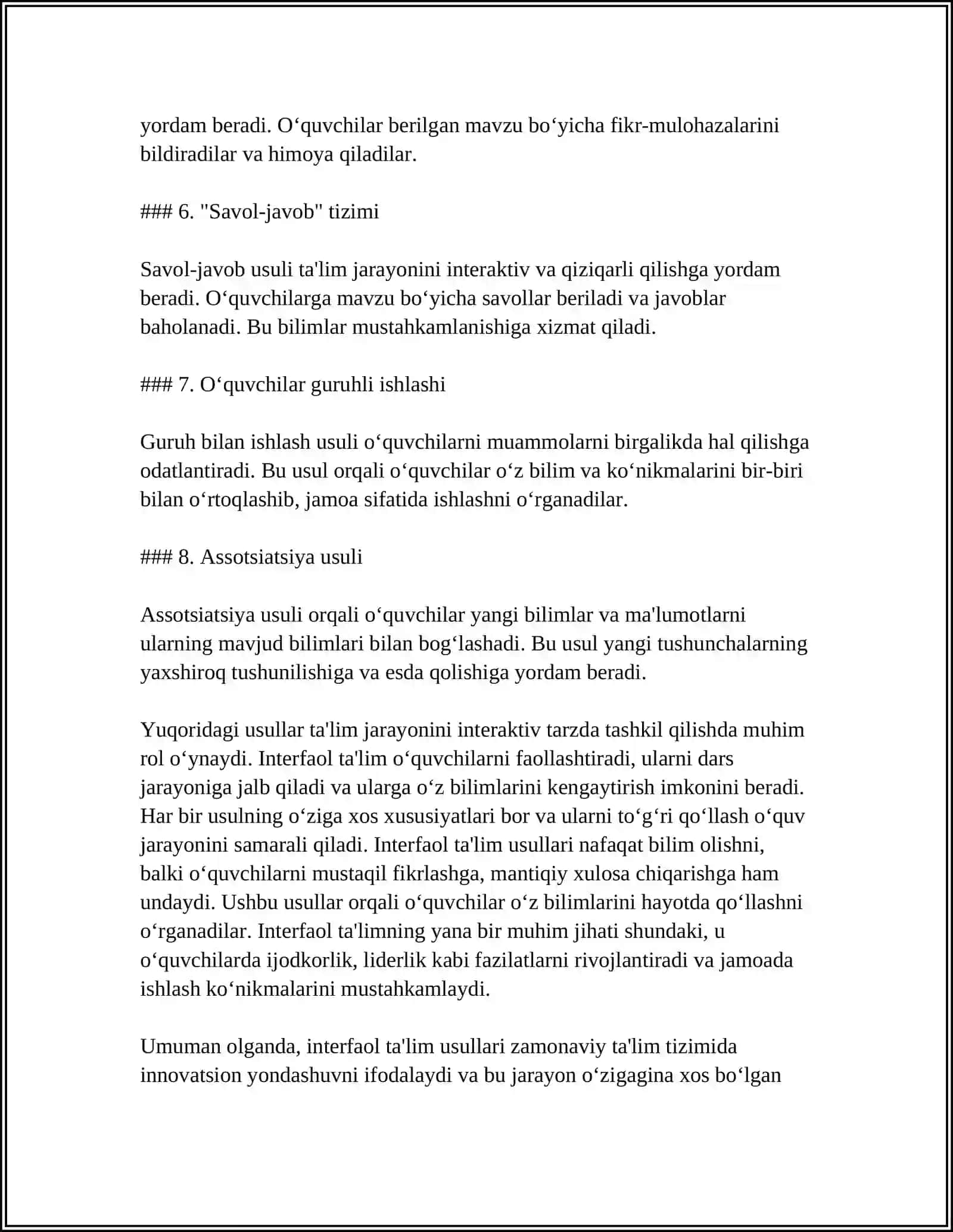 TA’LIM TASHKIL ETISHNING NOAN’ANVIY SHAKLLARI 4