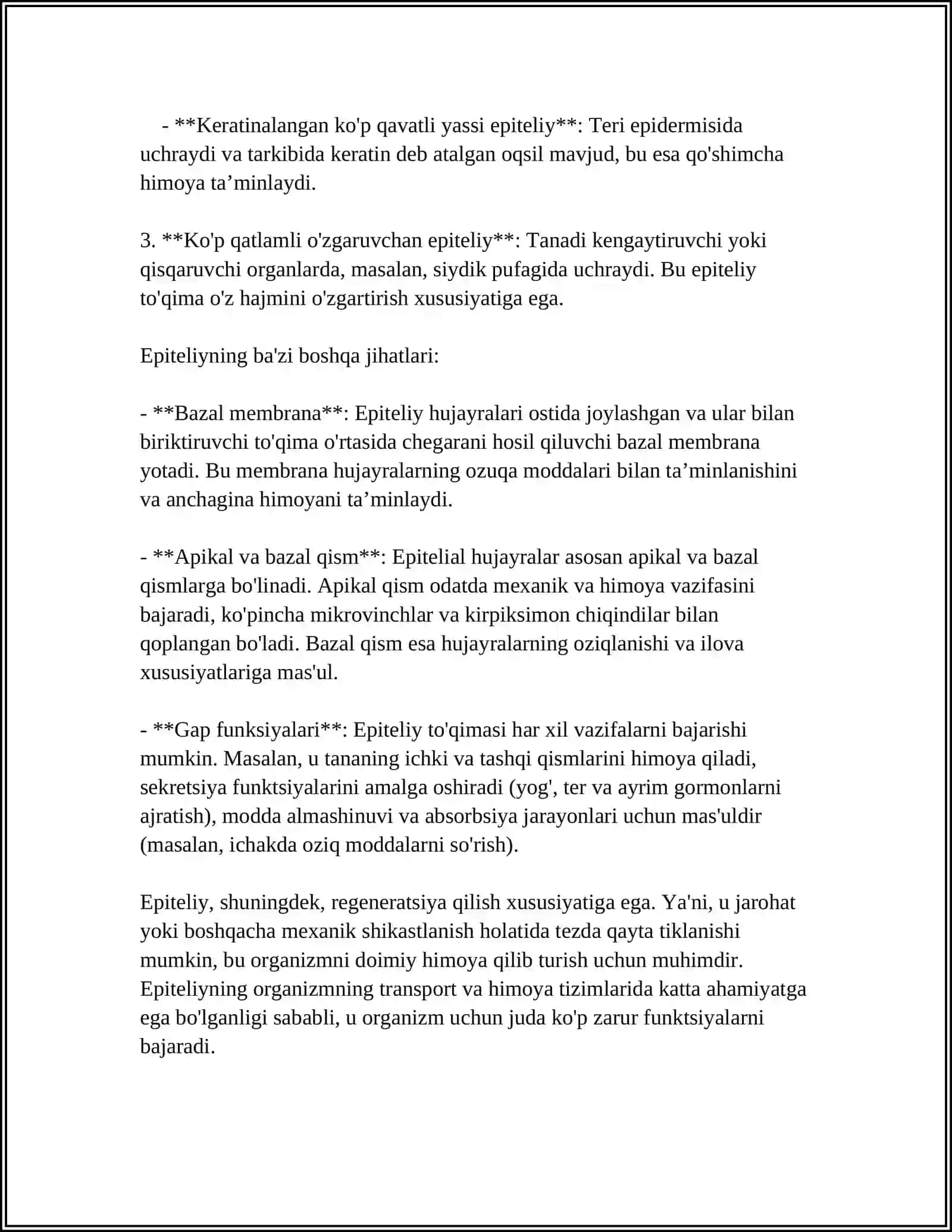 KÓP QATORLI EPITELIYNING TUZILISHI 4