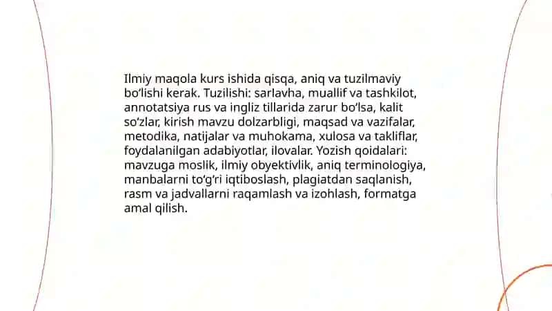 Ilmiy uslub janrlari.Kurs ishi 4