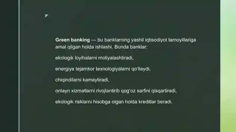 Green Banking, Neobanks va Challenger Banklar 4