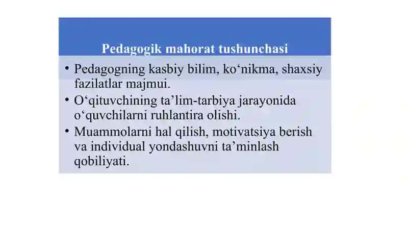 Tarbiyaviy ishlarni amalga oshirishda pedagogik mahorat 4