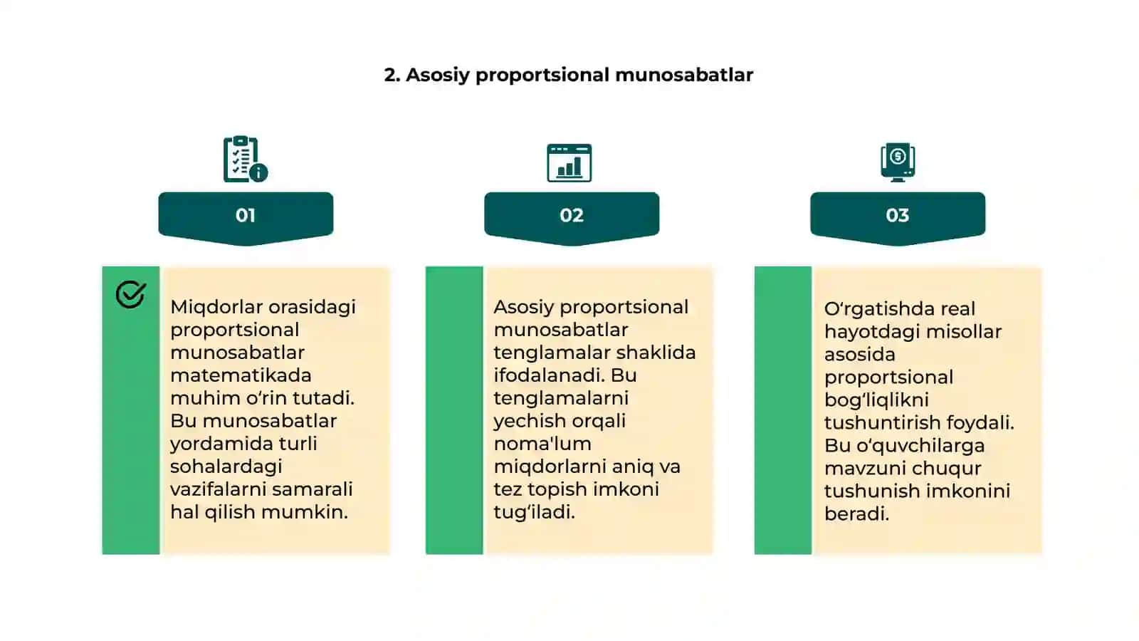 Miqdorlarning proportsional bog‘liqligiga doir masalalar yechish metodikasi 4