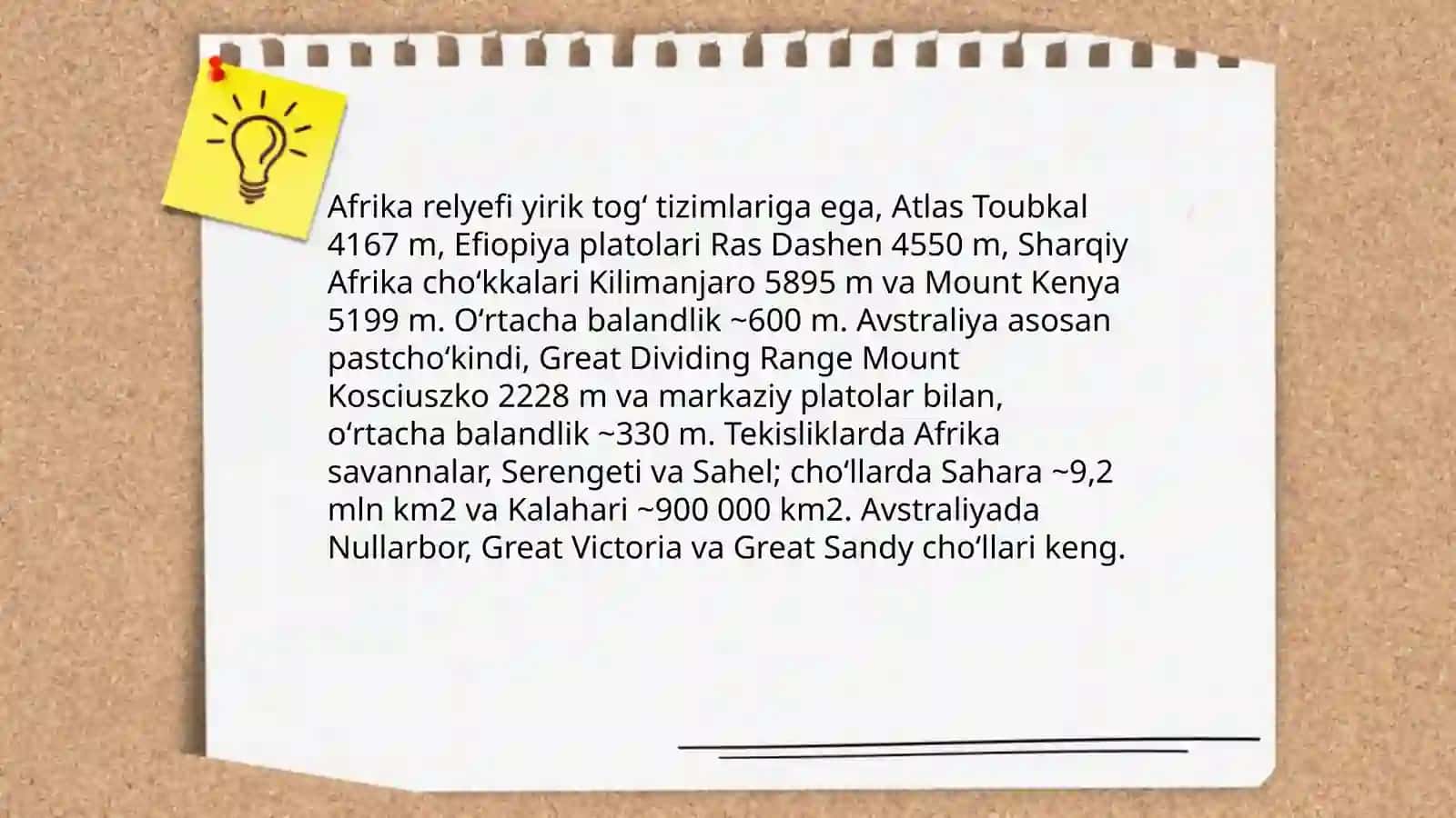 Afrika va Avstraliya materigiga qiyosiy tavsif 4