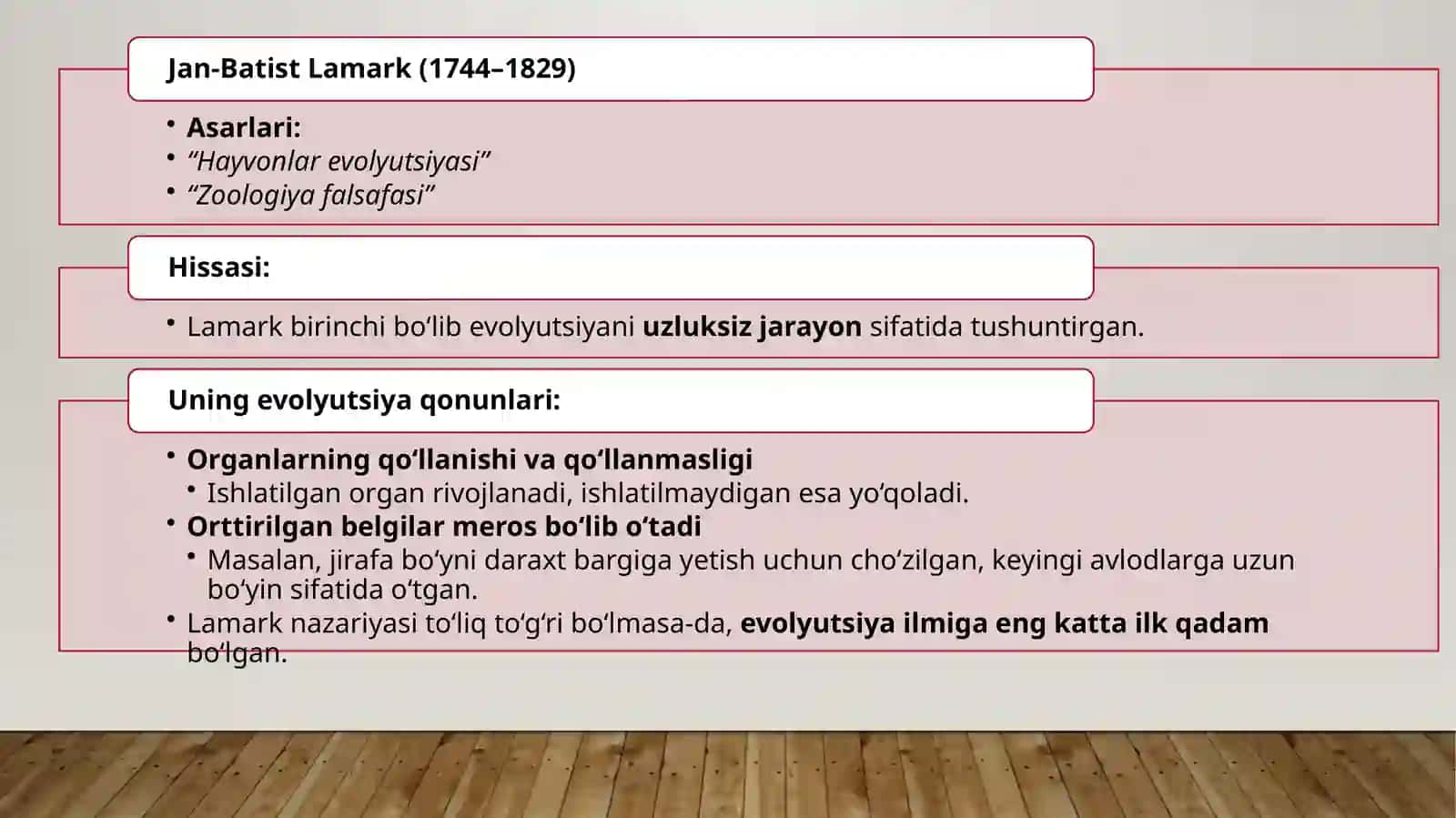 CH. DARVIN VA BOSHQA OLIMLARNING EVOLYUTSIYAGA DOIR ASARLARI 4