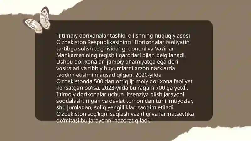 Ijtimoiy dorixonalarni tashkil qilish, joylashtirish tartibi, vazifasi va funksiyalari 4