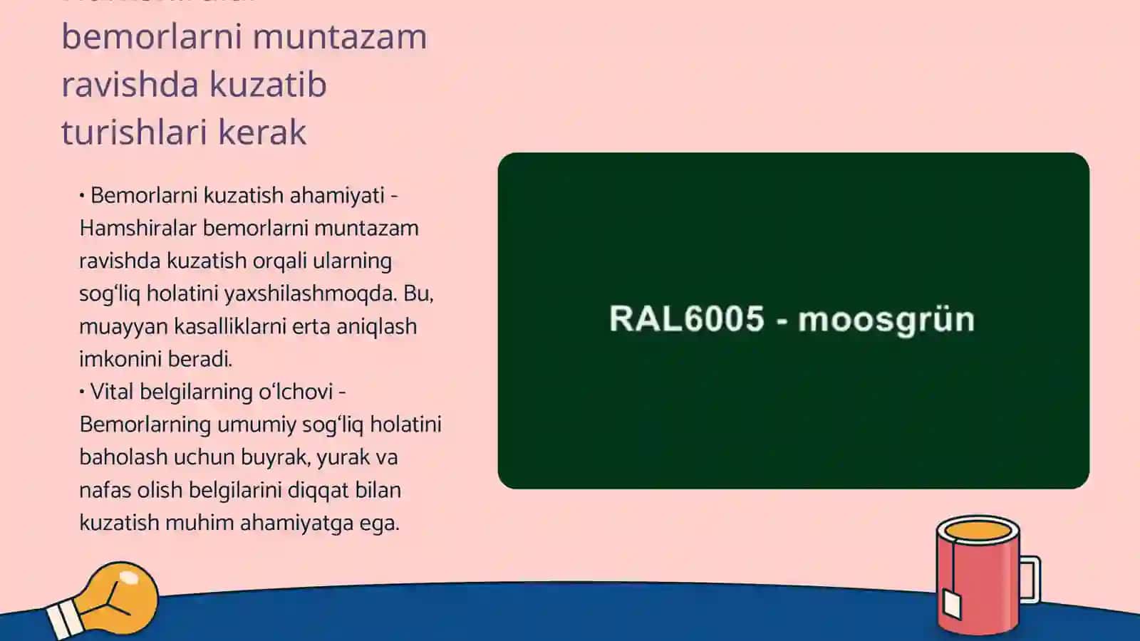 Muolaja va boğlov xonalari hamshirasi vazifalari 4