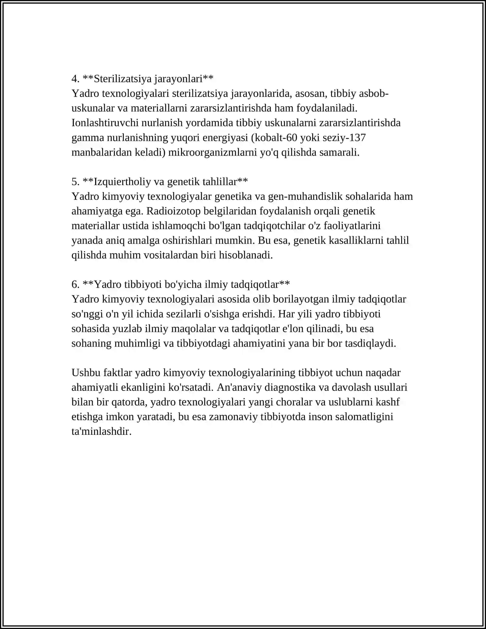 YADRO KIMYOSINING TIBBIYOTDAGI O‘RNI 4