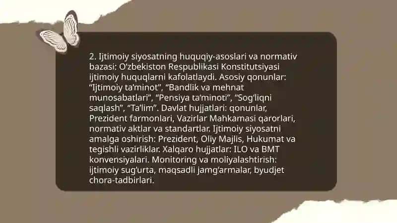 Davlatning ijtimoiy siyosati 4
