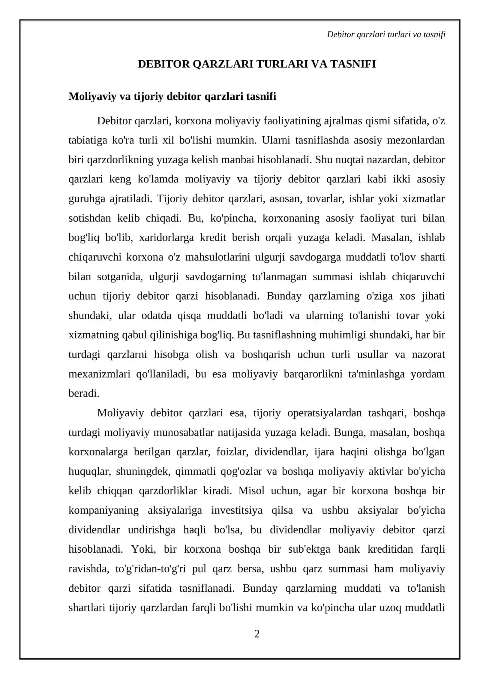 Debitor qarzlari hisobi 4