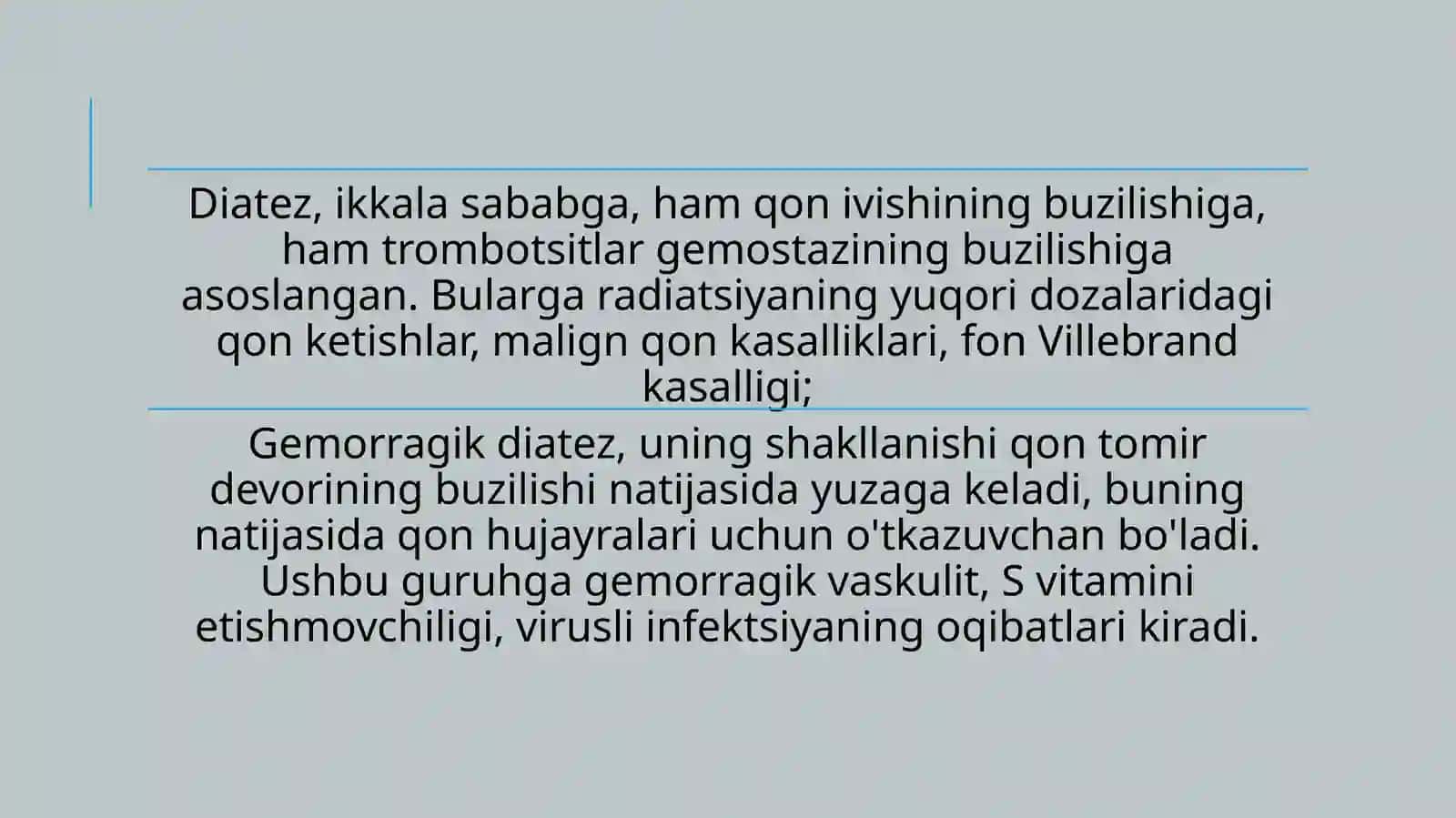 Gemorragik diatezlarning ko‘rinishlari 4