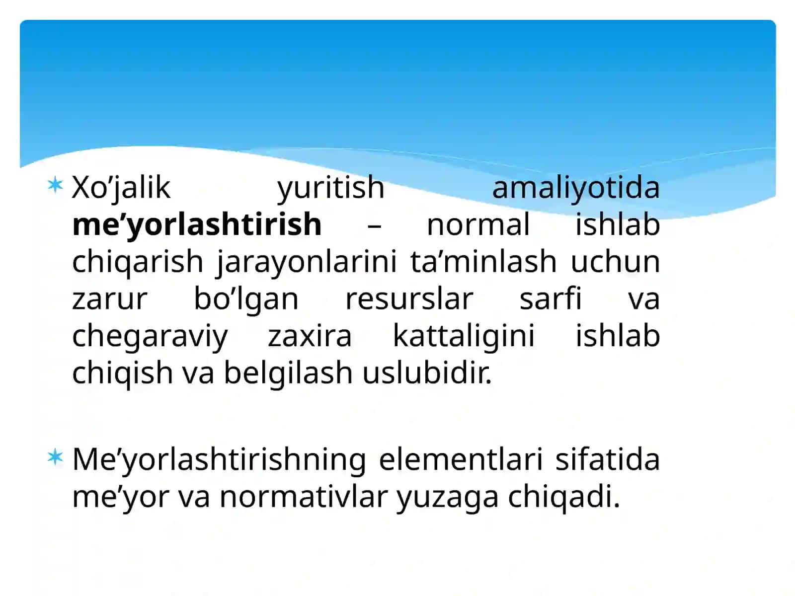 Me’yor va normativlar 4