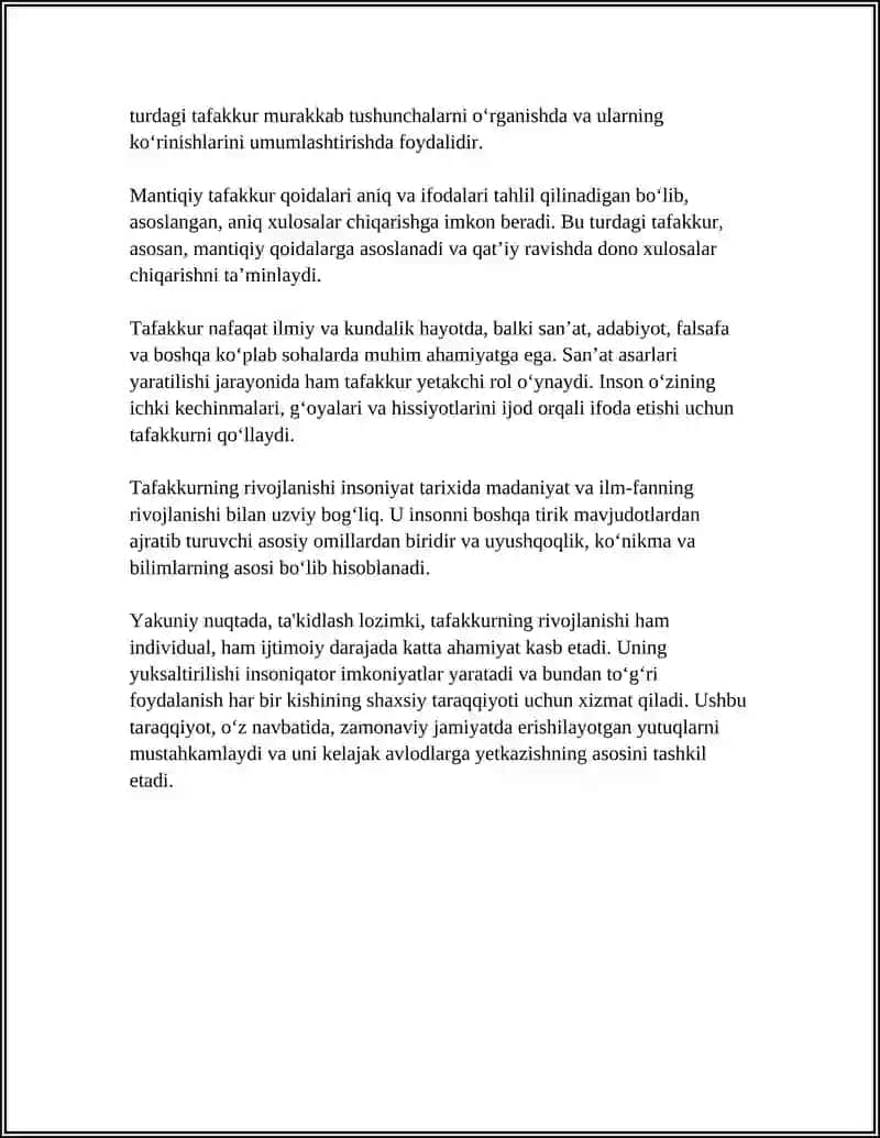 TAFAKKUR TUSHUNCHASI 4