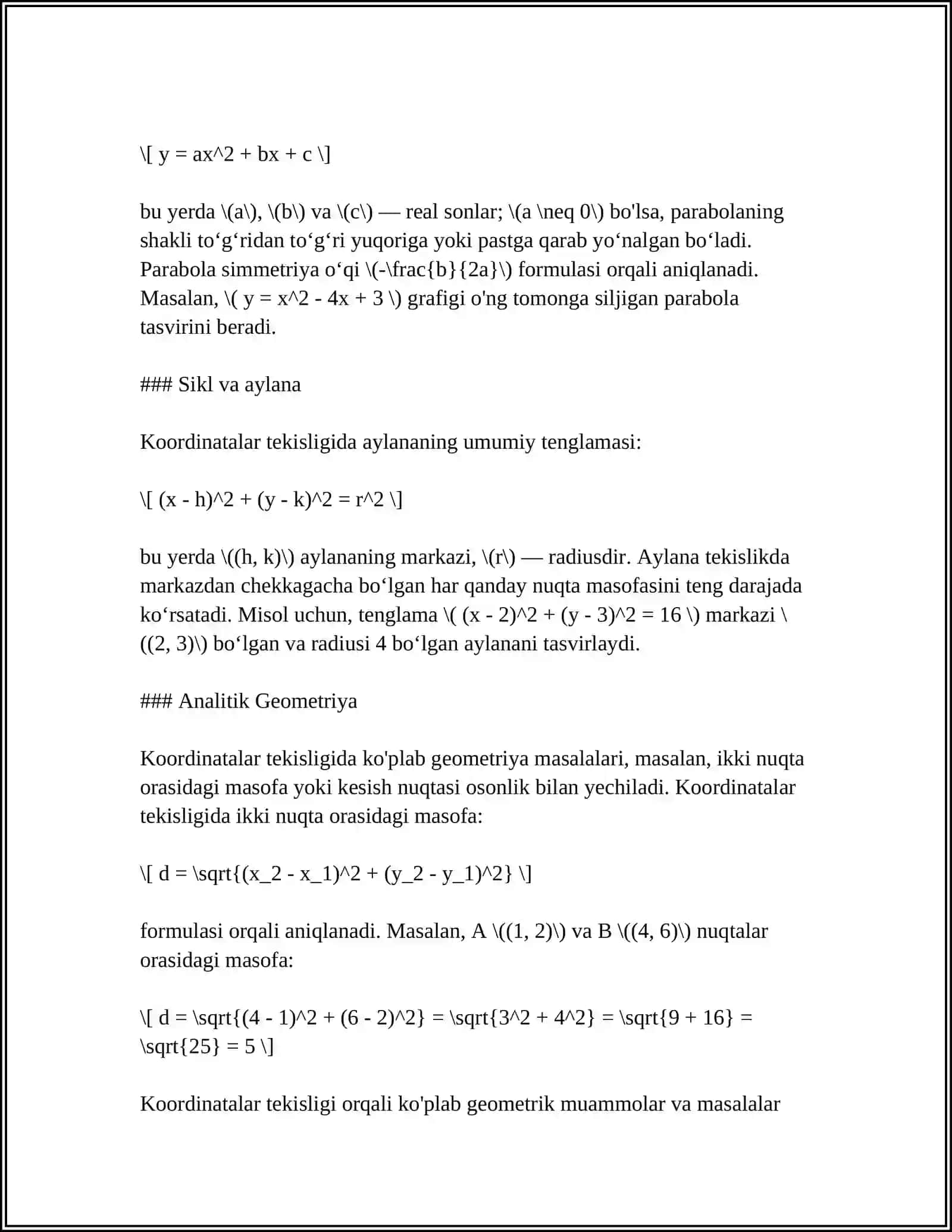 ZORIQISHNING TEKISLIKDAGI MASALASI 4