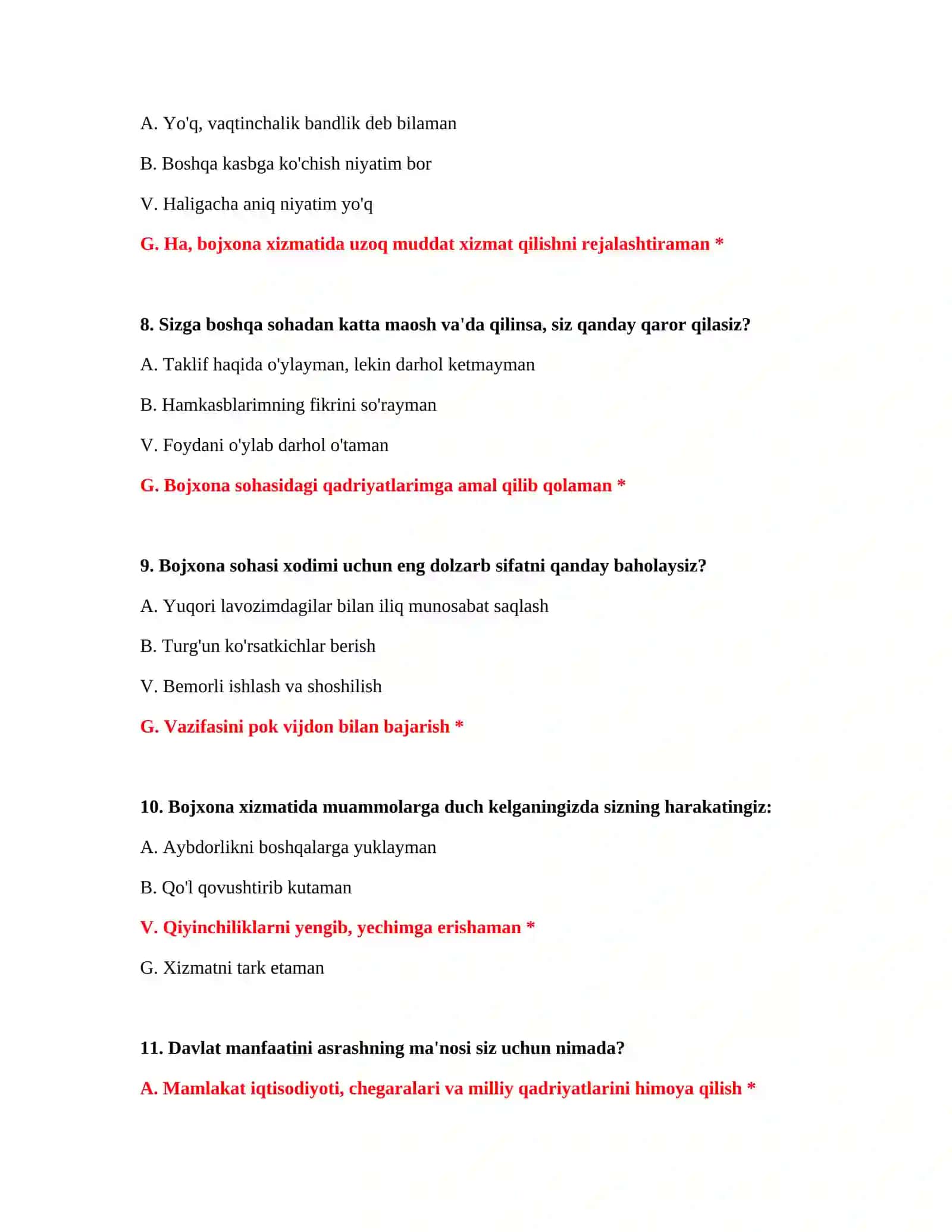 PSIXOTESTLAR: SARALASH UCHUN TO'LIQ TO'PLAM 4