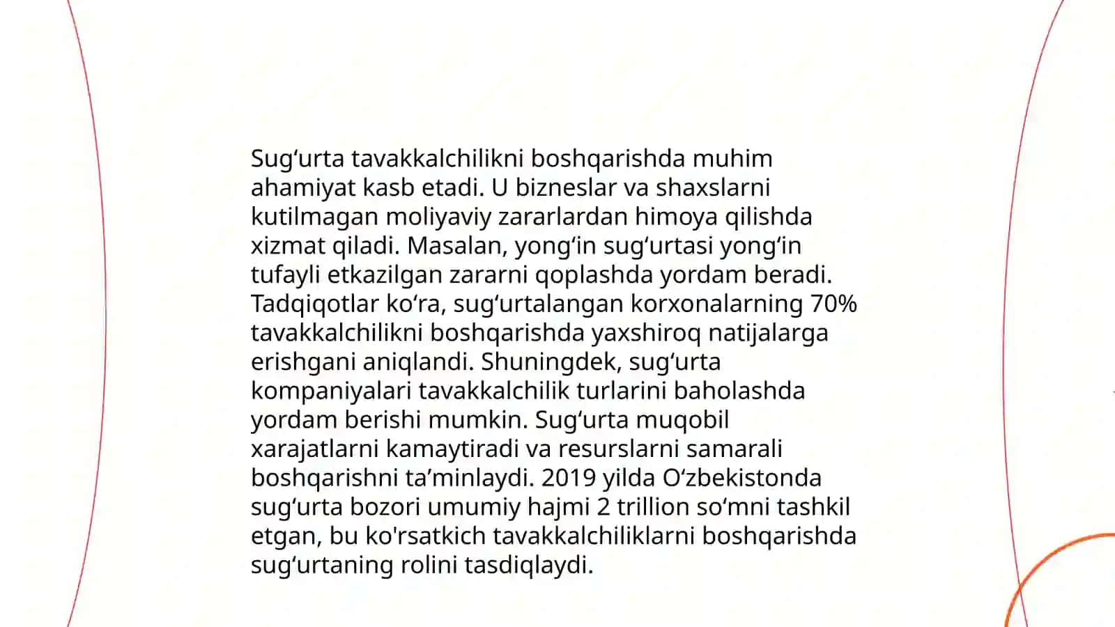 Tavakkalchikikni pasaytirishda sugʻurta bozorining oʻrni 4