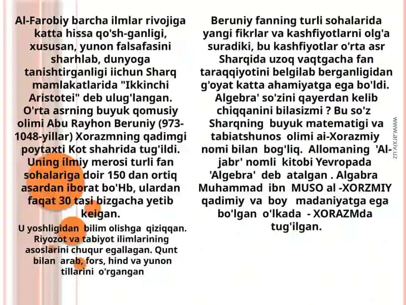 Muhammad Ibn Muso Al-Xorazmiy 4