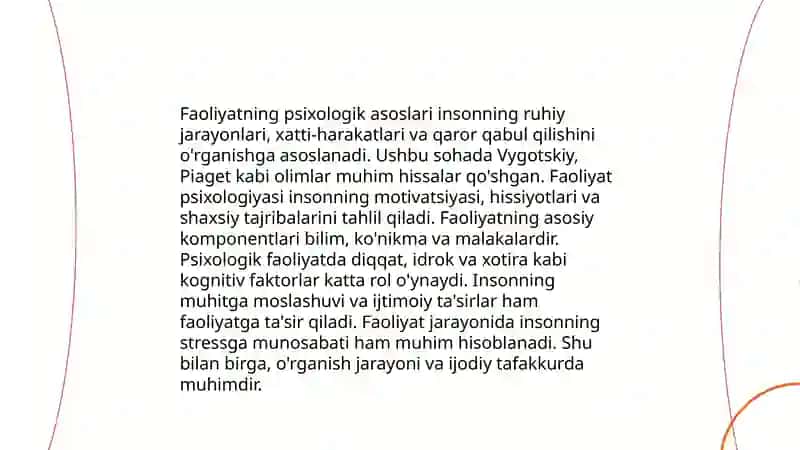 Ong va faoliyat birligi 4