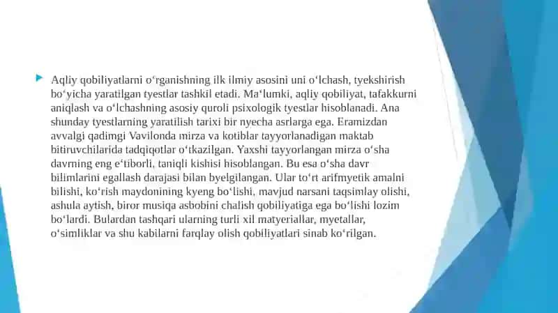 Tafakkur va intellektual qobiliyatlar 4
