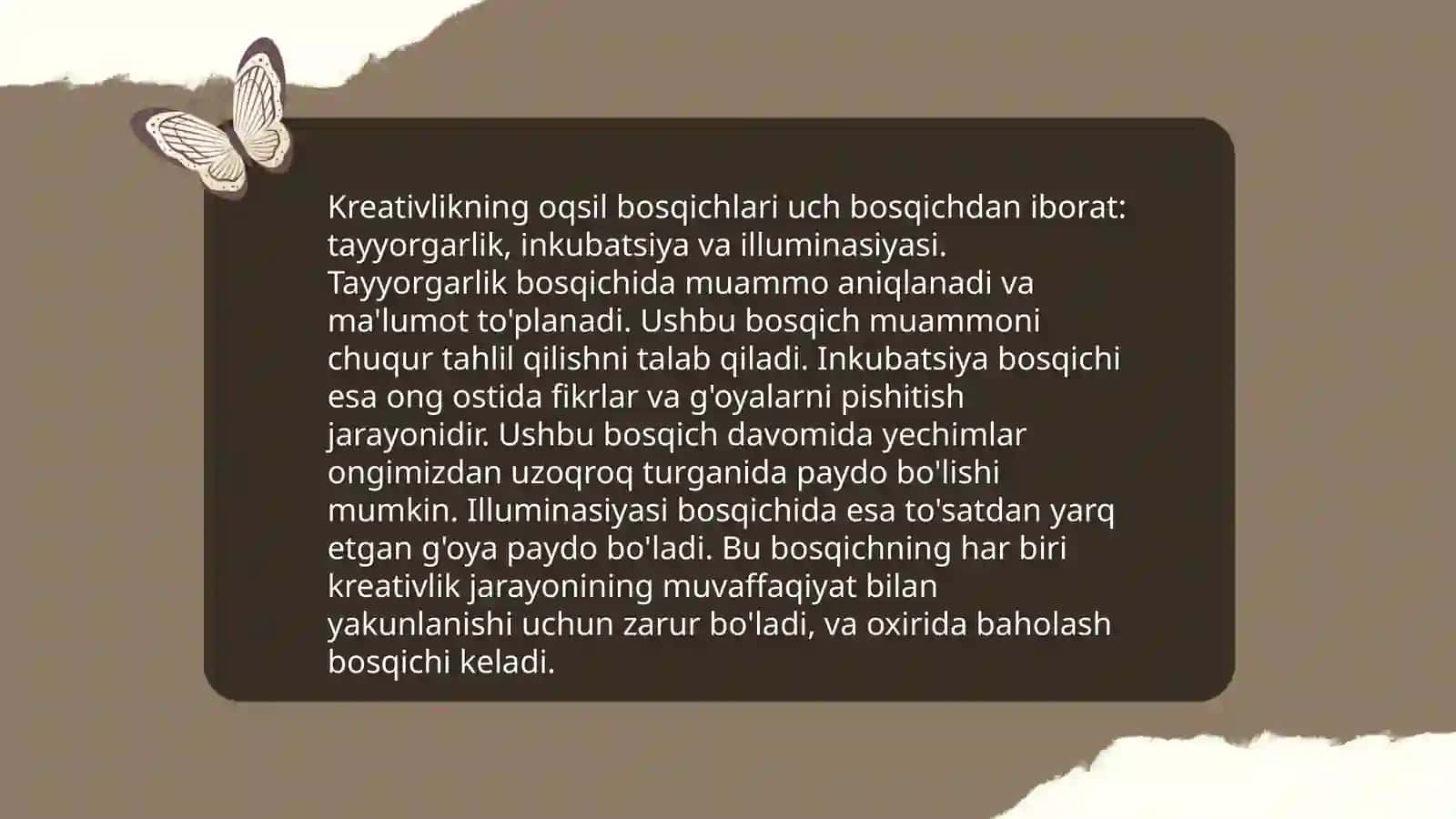 Kreativlik bosqichlari 4