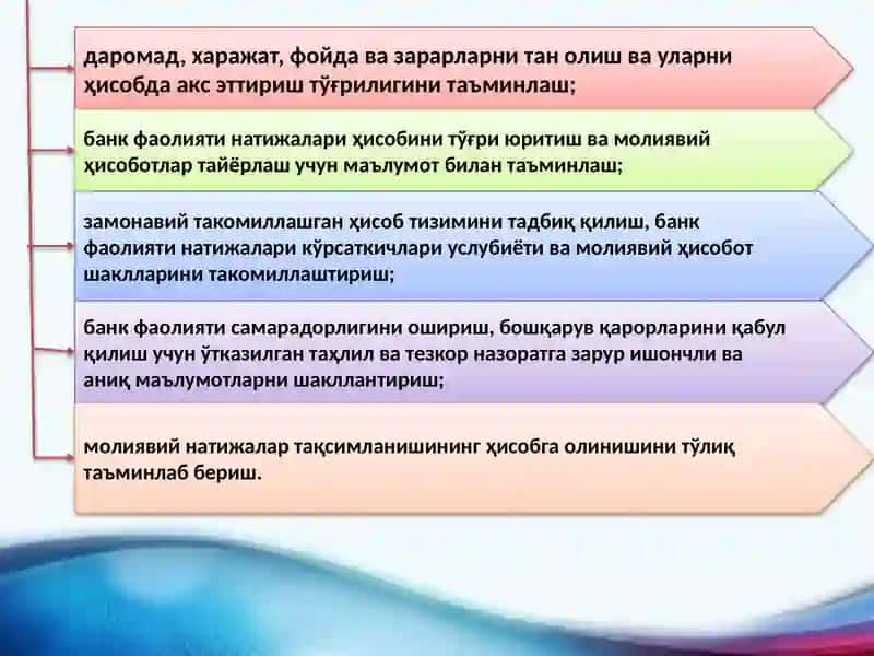 Тижорат банкларида даромадлар турлари ва манбалари 4