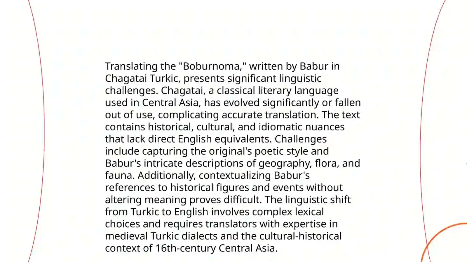 Boburnoma Translations Analysis 4