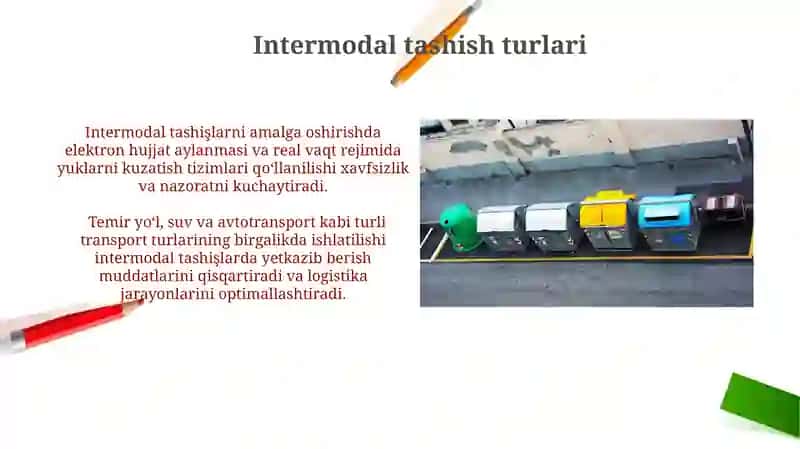 Unimodal va Intermodal yetkazib berish tizimi 4