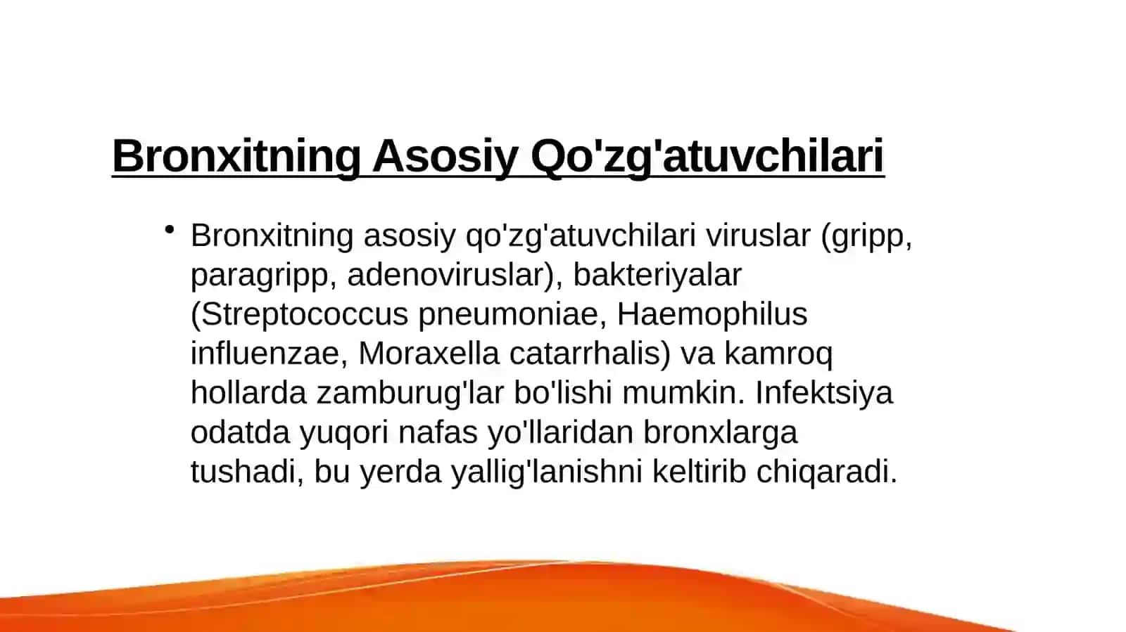 Bronxit kasalligining qo'zg'atuvchilari, patogenez va laboratoriya tashhisi 4