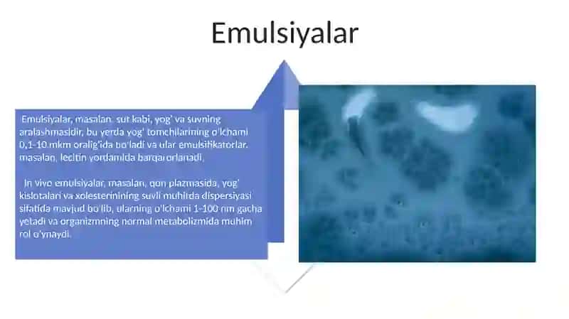 Dispers sistemalar haqida tishuncha 4