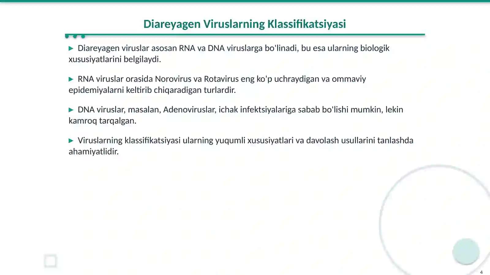Diareyagen Viruslar: Tahlil va Tushuncha 4