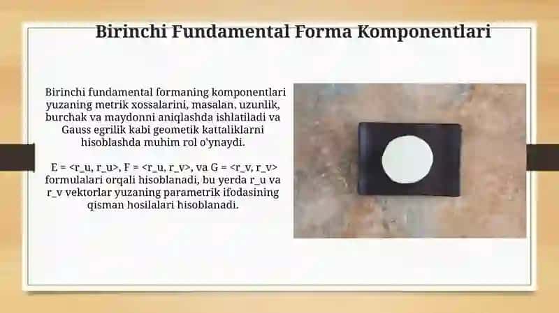 Sirtning birinchi kvadratik formasi 4