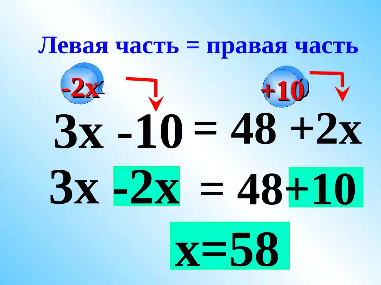 Решение уравнений 4
