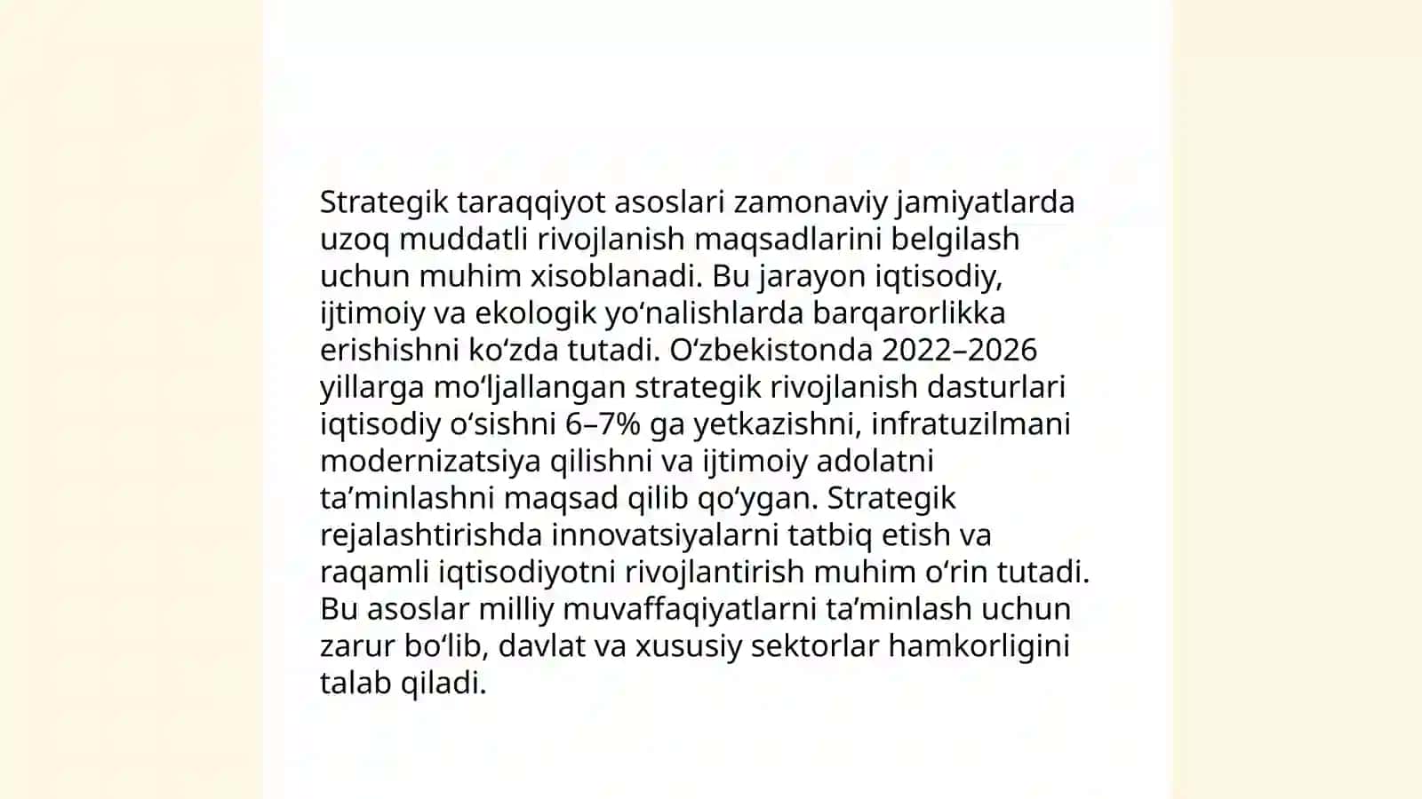 Yangi Oʻzbekistonning taraqqiyoti strategiyasi 4
