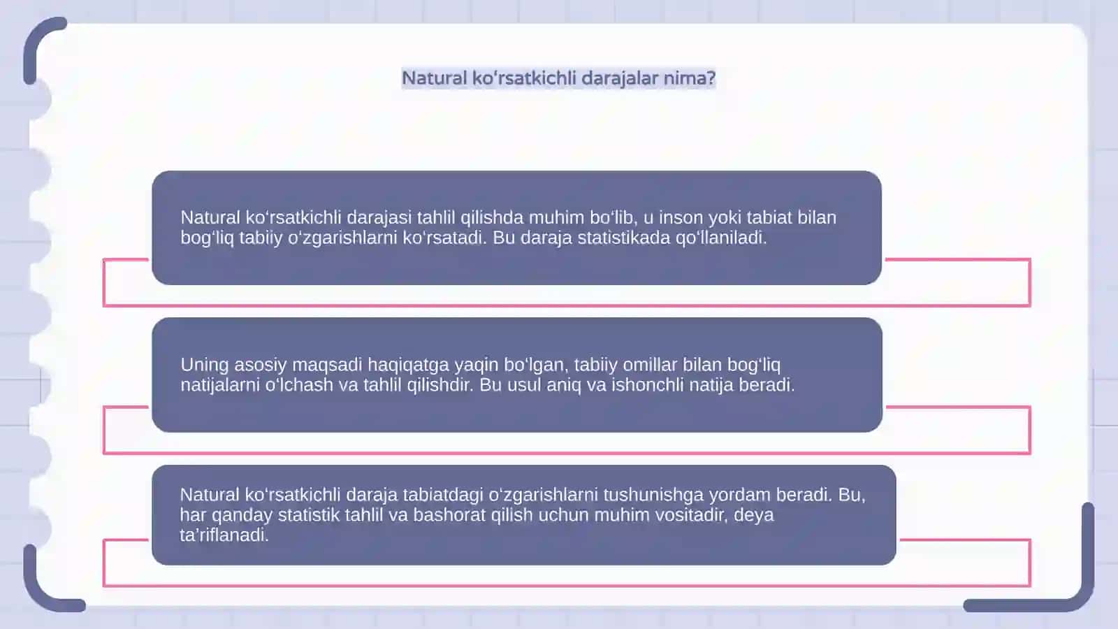 Natural ko‘rsatkichli darajasi 4