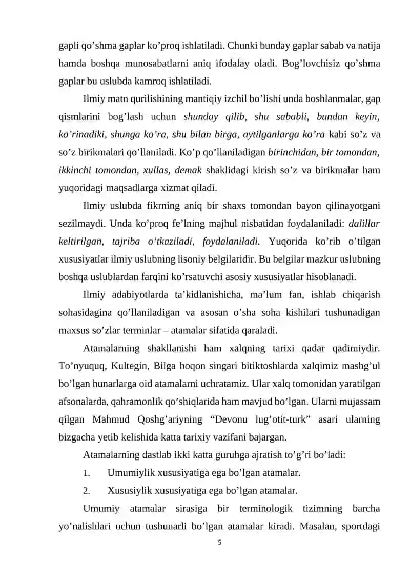 Ilmiy uslub va uning xususiyatlari 4