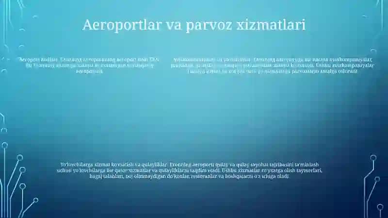 Eronning Turizmda Transport Tizimi 4