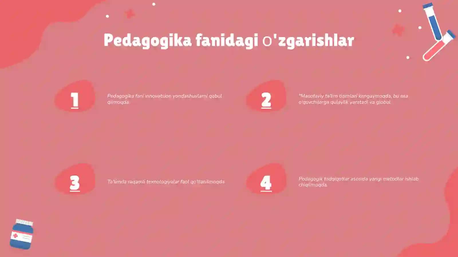 GOSPITAL PEDAGOGIKA - PEDAGOGIKA FANIDA YANGIYOʻNALISH 4