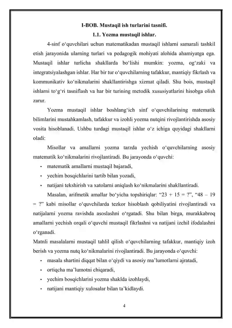 Matematika O‘qitish Metodikasi 4