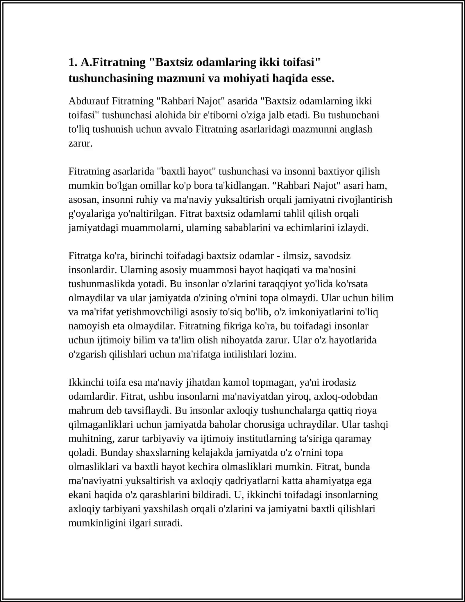 Baxtsiz odamlarning ikki toifasi 4