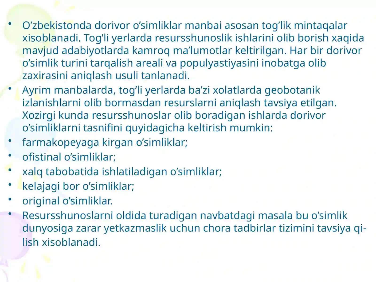 DORIVOR O’SIMLIKLAR 4