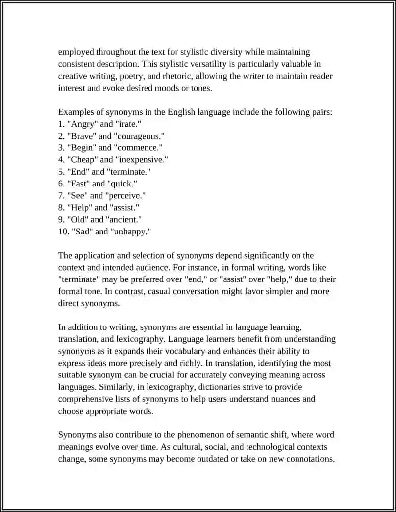 Theme: SYNONYMS AND HOMONYMS 4