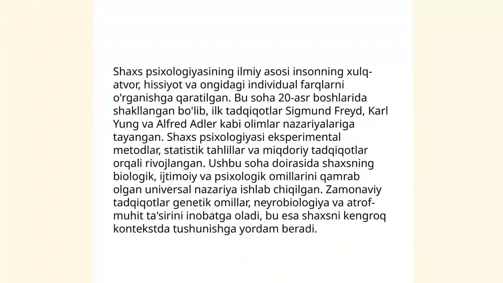 Chet el psixologyasida shaxs nazaryasi 4