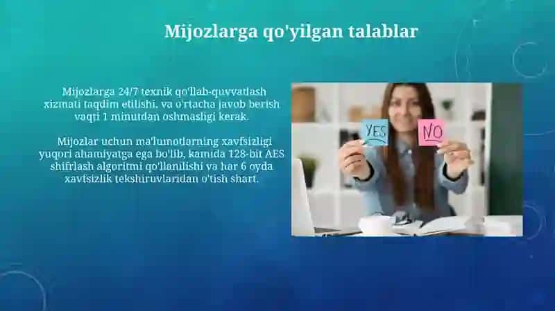 Nofuksional talablar 4