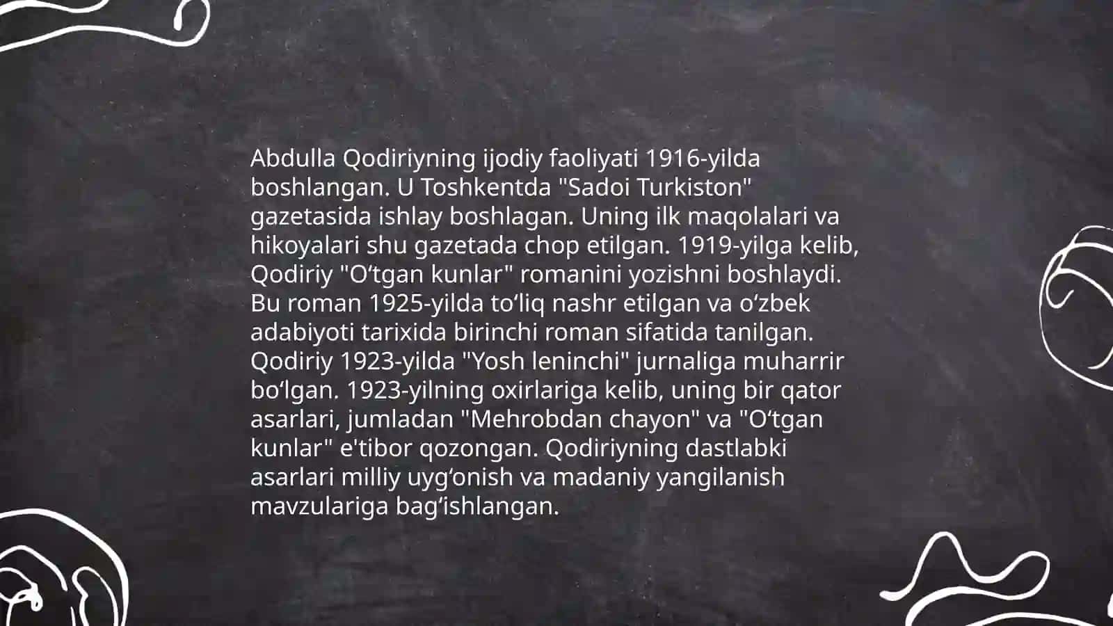 Abdulla Qodiriy hayoti va ijodi 4
